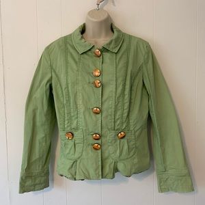 Vtg Dolce and Gabbana Green Y2K cropped Peplum Jacket size 32/46 USA size XS/S